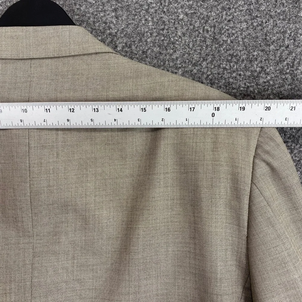 Canali 2pc Wool Suit Mens 44L IT 54L 37x33 Beige Italy Cupro Lined Quiet Luxury